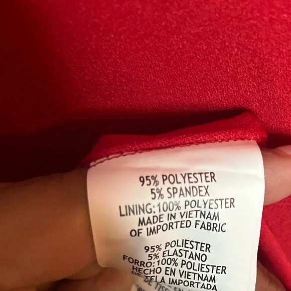 Marina off the shoulder red gown - Picture 3 of 5